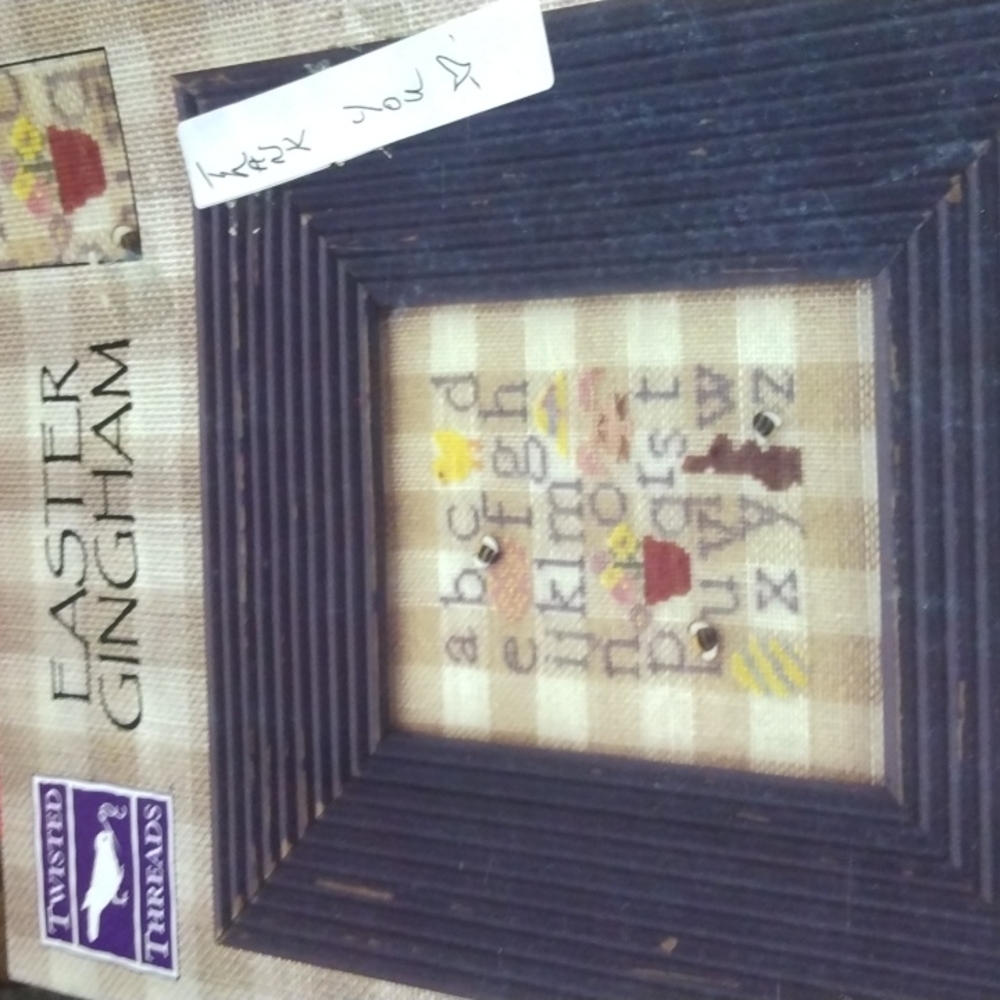 Vtg 2005 Easter Gingham cross stitch pattern only